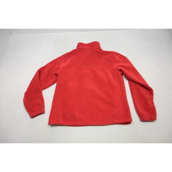 Columbia Fleece Full Zip Sweater Jacket Hiking Camp Red Mens Large - Picture 10 of 10